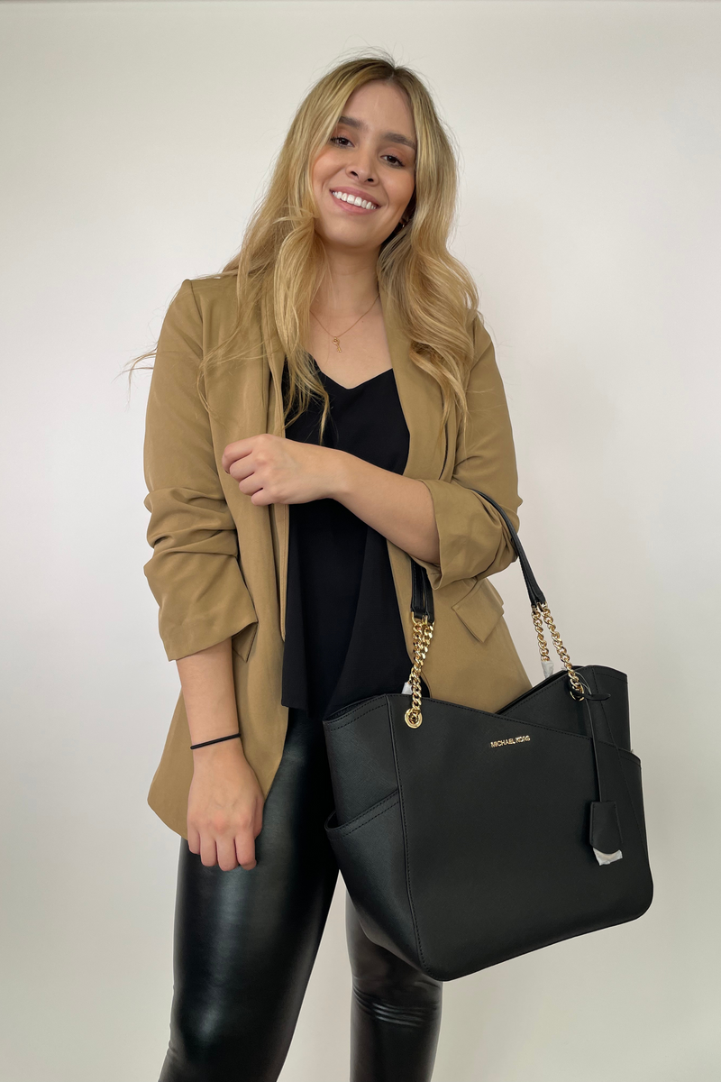 Jet set deals large saffiano leather