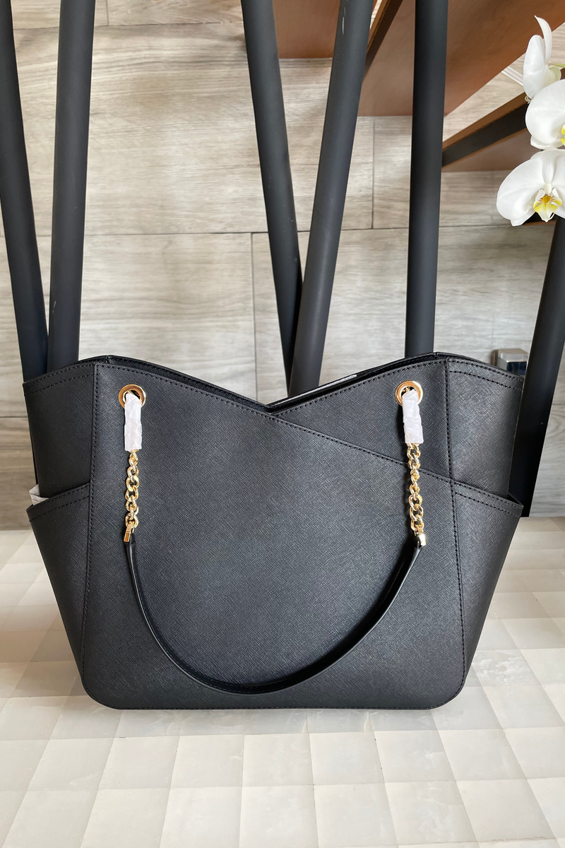 Jet Set Large Saffiano Leather Shoulder Bag MK negra FursCollection