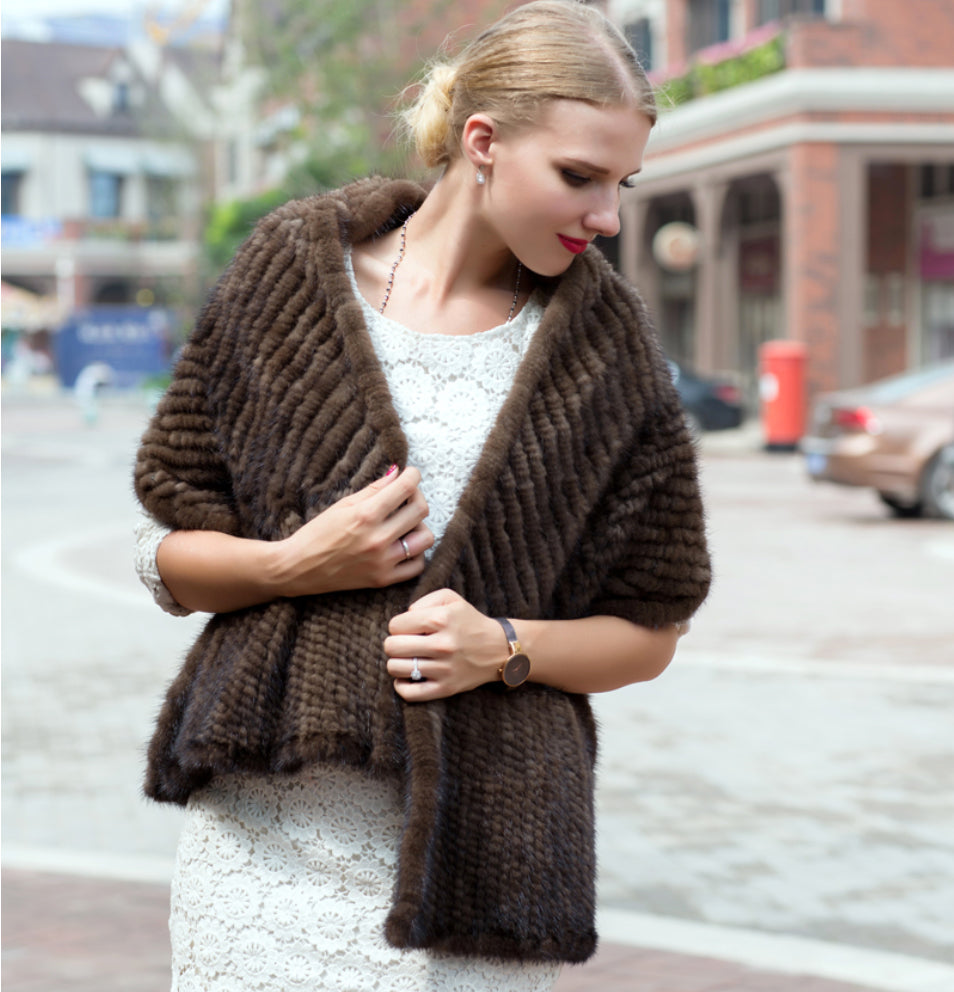 Shawl FC-F601 Negro y Café